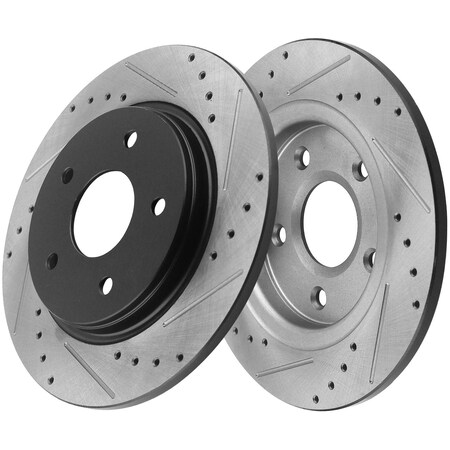 Motorbymotor MotorbyMotor Rear Brake Rotors 305mm Drilled & Slotted 12067071(2Pack) BRR12067071BK